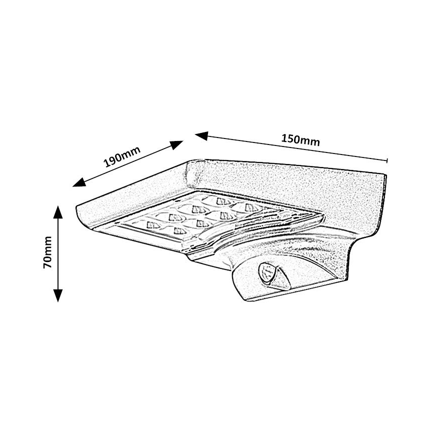 Rabalux - Iluminação solar LED com sensor LED/4W/3,7V IP44