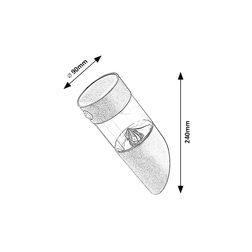Rabalux - Iluminação solar LED com sensor LED/1,5W/3,7V IP44 600 mAh