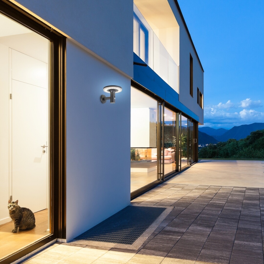 Rabalux - Iluminação solar LED com sensor LED/10W/3,7V IP44
