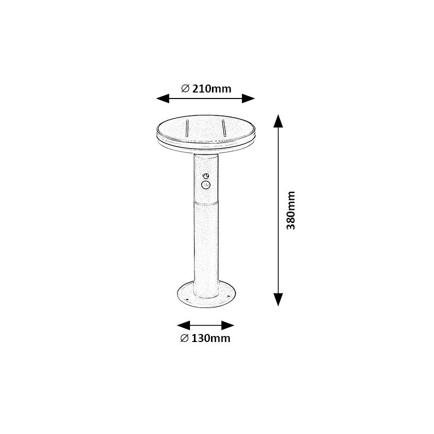 Rabalux - Iluminação solar LED com sensor LED/10W/3,7V IP44