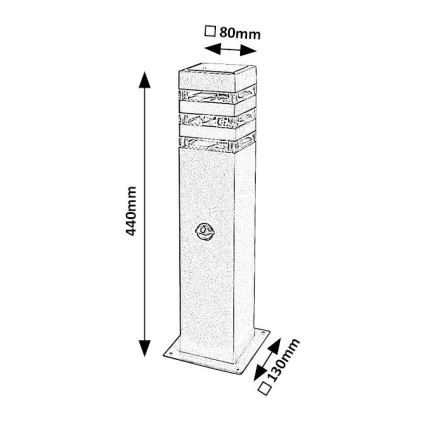 Rabalux - Candeeiro exterior com sensor 1xE27/12W/230V IP44