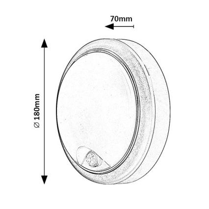 Rabalux - Iluminação de parede exterior LED com sensor LED/15W/230V IP54