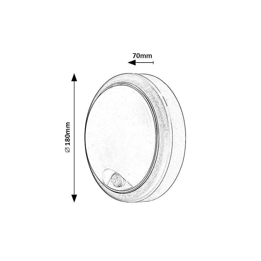 Rabalux - Iluminação de parede exterior LED com sensor LED/15W/230V IP54
