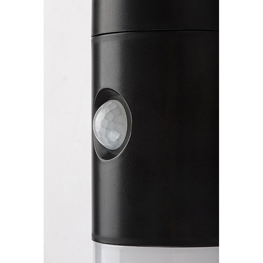 Rabalux - LED RGB Candeeiro de parede solar com sensor LED/1W/3,7V IP44 preto