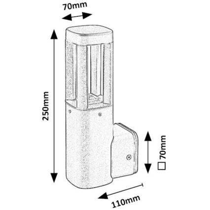 Rabalux - Iluminação de parede exterior LED LED/7W/230V IP54 antracite