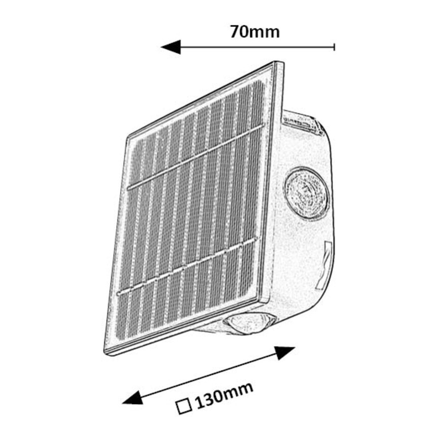 Rabalux - Candeeiro de parede solar regulável LED/0,5W/3,7V 3000K/6000K IP54