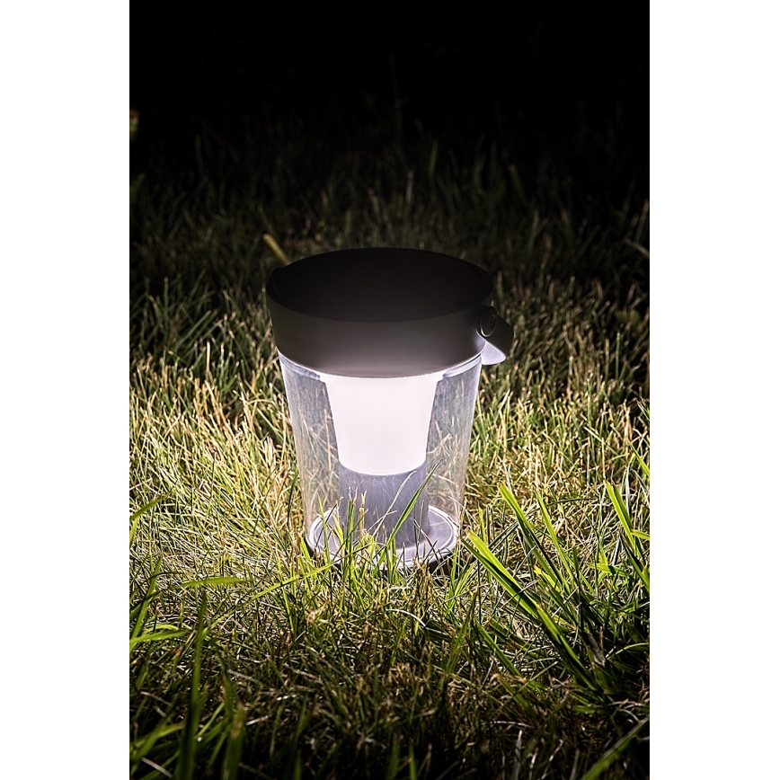 Rabalux - Luminária solar LED RGB regulável LED/3W/3,7V IP54 antracite 2000 mAh