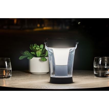 Rabalux - Luminária solar LED RGB regulável LED/3W/3,7V IP54 antracite 2000 mAh