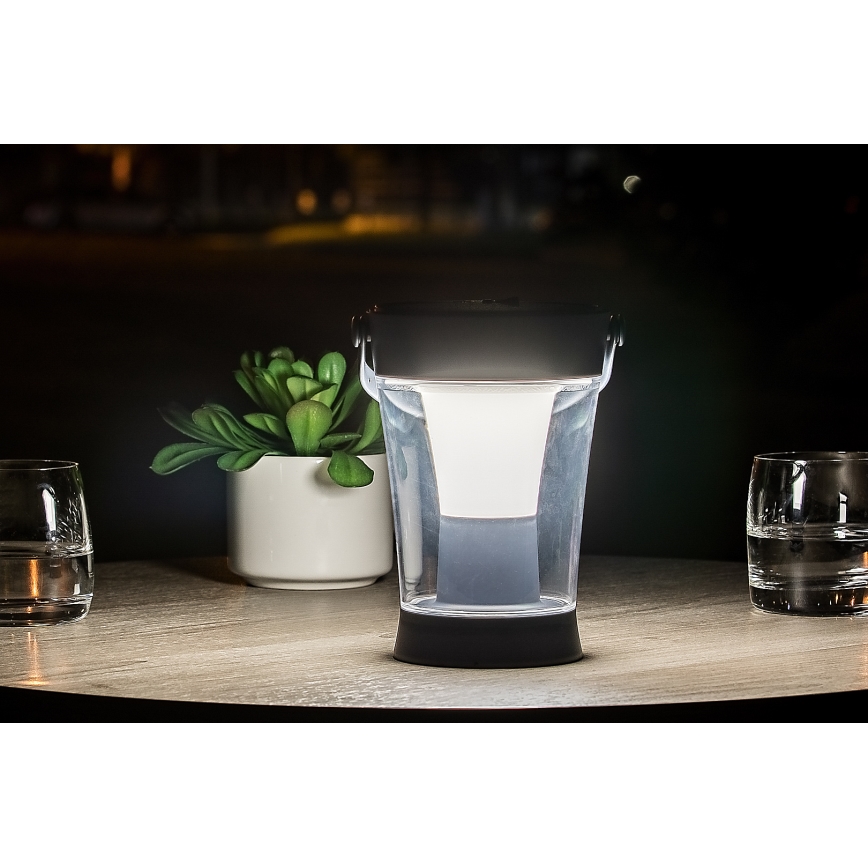 Rabalux - Luminária solar LED RGB regulável LED/3W/3,7V IP54 antracite 2000 mAh