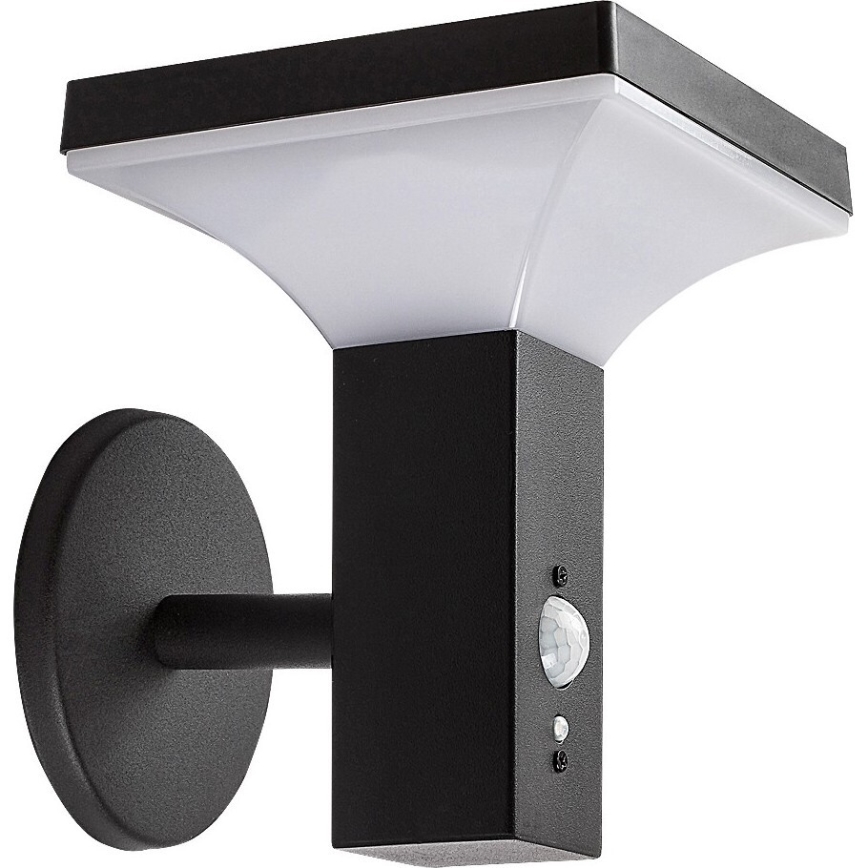 Rabalux - Iluminação solar de parede LED com sensor LED/4W/230V IP44 preto