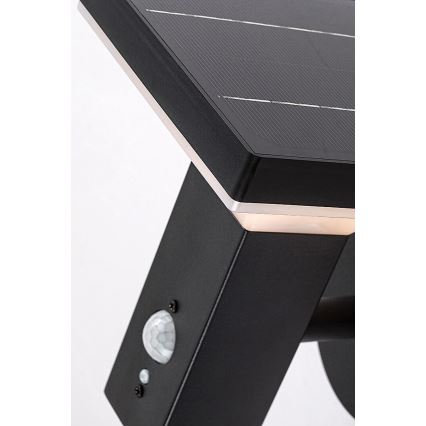 Rabalux - Iluminação solar de parede LED com sensor LED/4W/230V IP44 preto