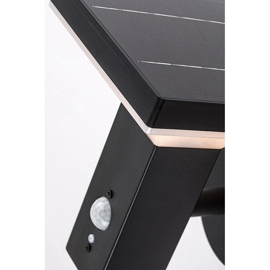 Rabalux - Iluminação solar de parede LED com sensor LED/4W/230V IP44 preto