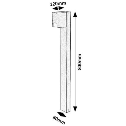 Rabalux - Candeeiro exterior 1xGU10/7W/230V IP44 preto