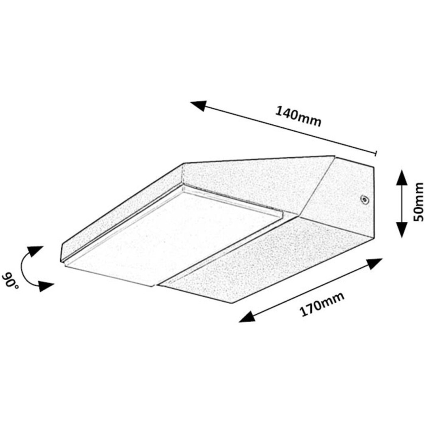 Rabalux - Iluminação de parede exterior LED LED/13W/230V IP65 preto