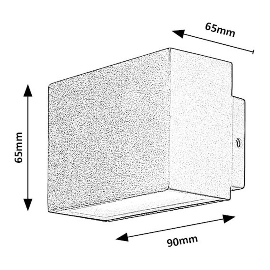 Rabalux - Iluminação de parede exterior LED LED/7W/230V IP54 preto