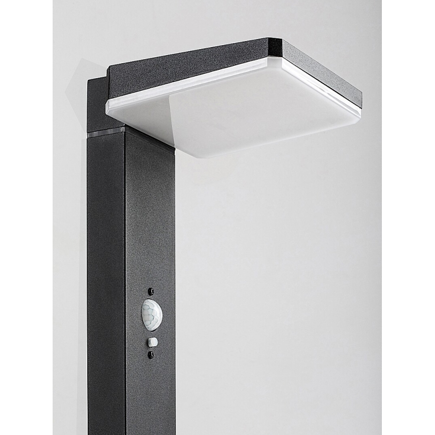 Rabalux - Candeeiro de exterior solar regulável com sensor LED/4,4W/3,7V IP54 antracite