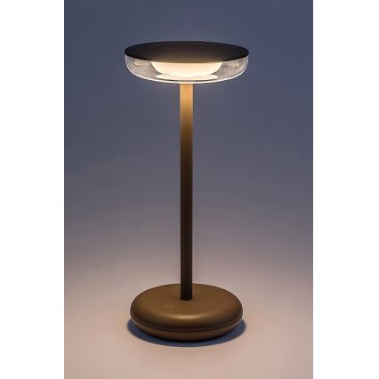 Rabalux - Candeeiro exterior LED recarregável LED/6W/5V IP44 1800 mAh castanho