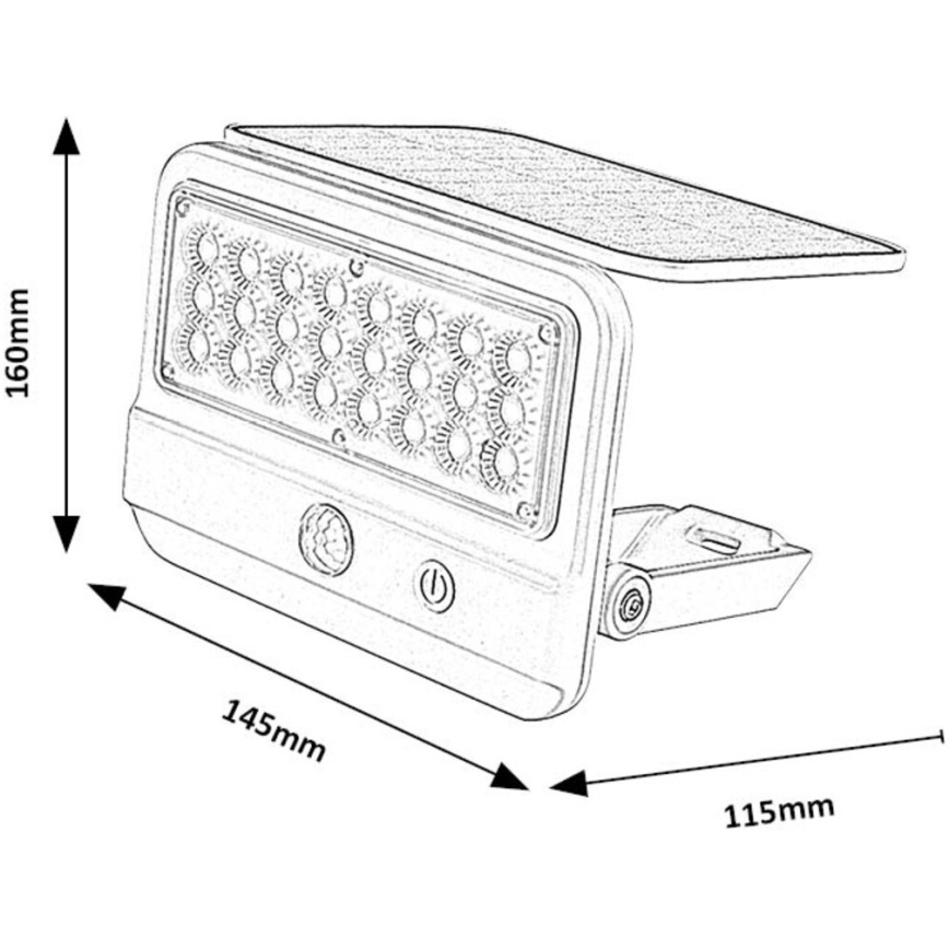 Rabalux - Iluminação solar de parede LED com sensor LED/7W/3,7V IP54 branco