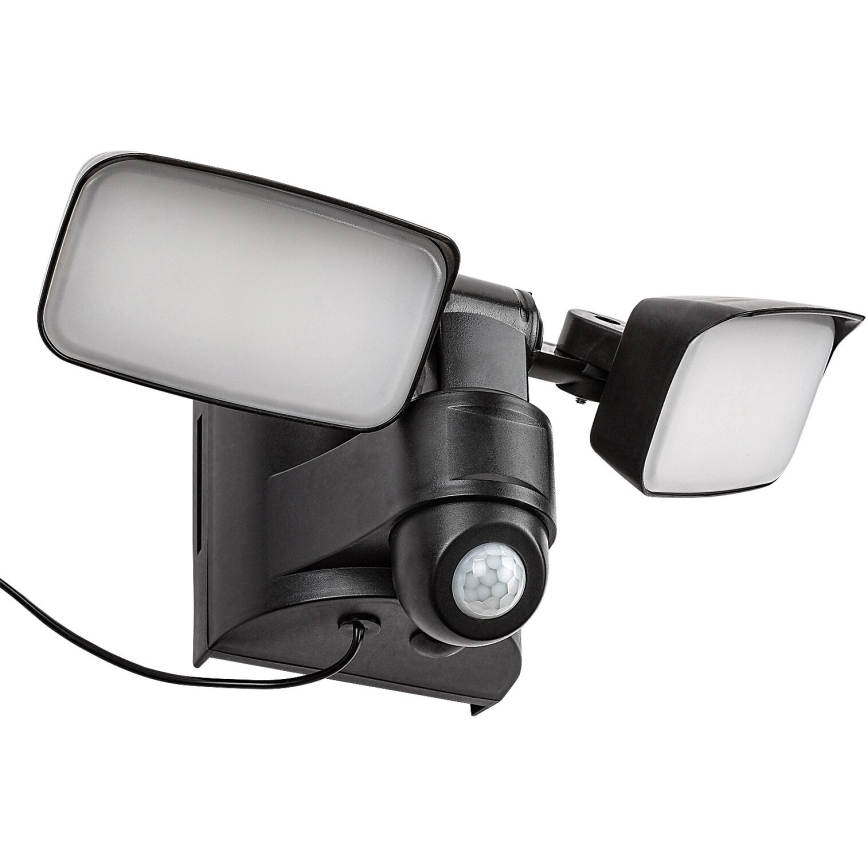 Rabalux - Iluminação LED Solar de parede flexível com sensor e painel exterior 2xLED/5W/3,7V IP54 preto