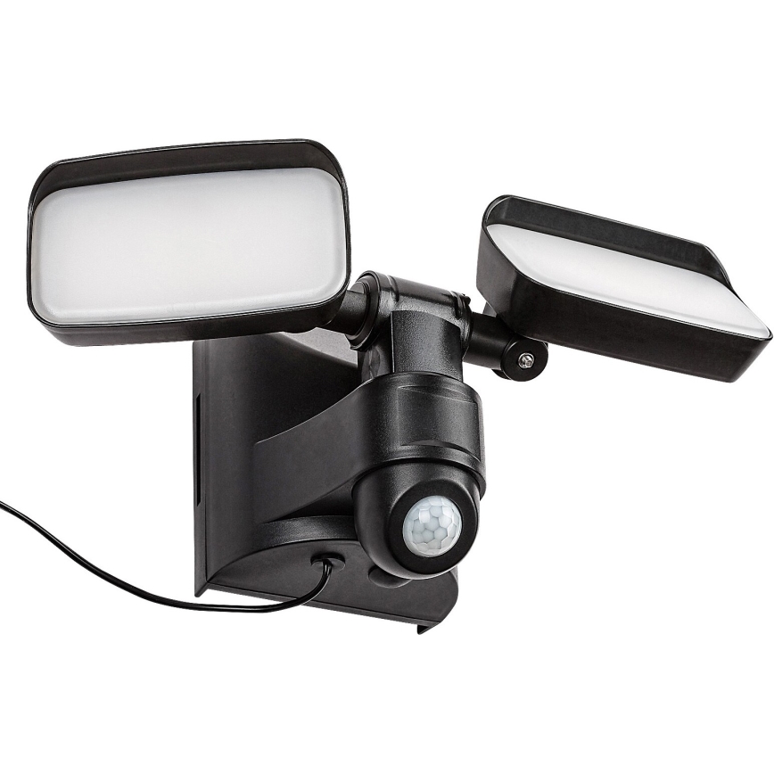 Rabalux - Iluminação LED Solar de parede flexível com sensor e painel exterior 2xLED/5W/3,7V IP54 preto