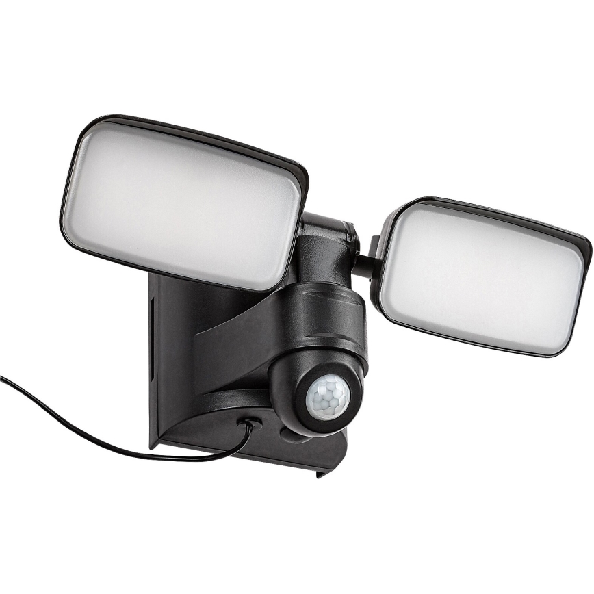 Rabalux - Iluminação LED Solar de parede flexível com sensor e painel exterior 2xLED/5W/3,7V IP54 preto