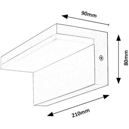 Rabalux - Iluminação de parede exterior LED LED/10W/230V IP54 branco