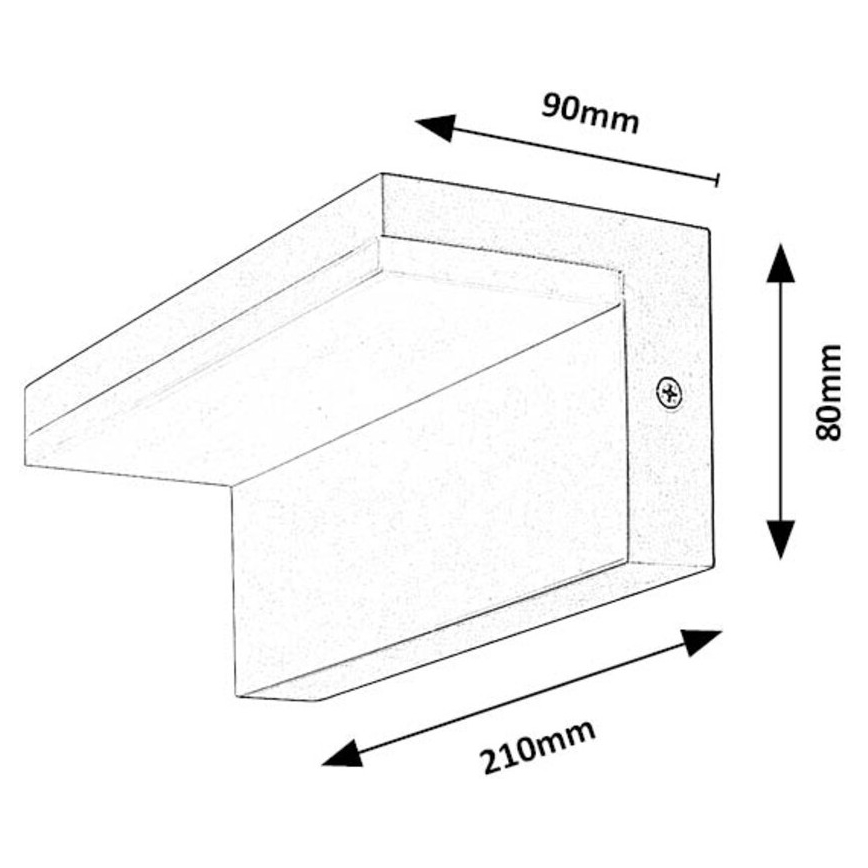 Rabalux - Iluminação de parede exterior LED LED/10W/230V IP54 branco