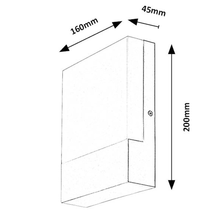 Rabalux - Iluminação de parede exterior LED LED/10W/230V IP44 branco