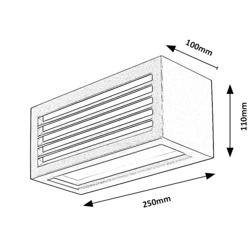Rabalux - Iluminação de parede exterior LED LED/10W/230V IP54 preto