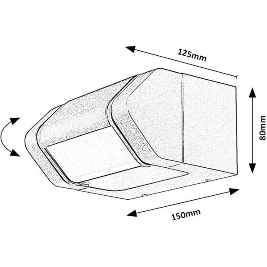 Rabalux -  Iluminação de parede exterior LED/8W/230V IP54 antracite