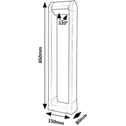 Rabalux - Candeeiro LED flexível para exterior LED/8W/230V IP54