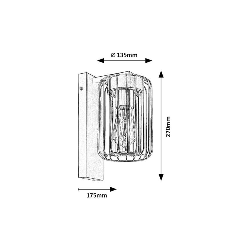 Rabalux - Iluminação de parede exterior 1xE27/40W/230V IP44