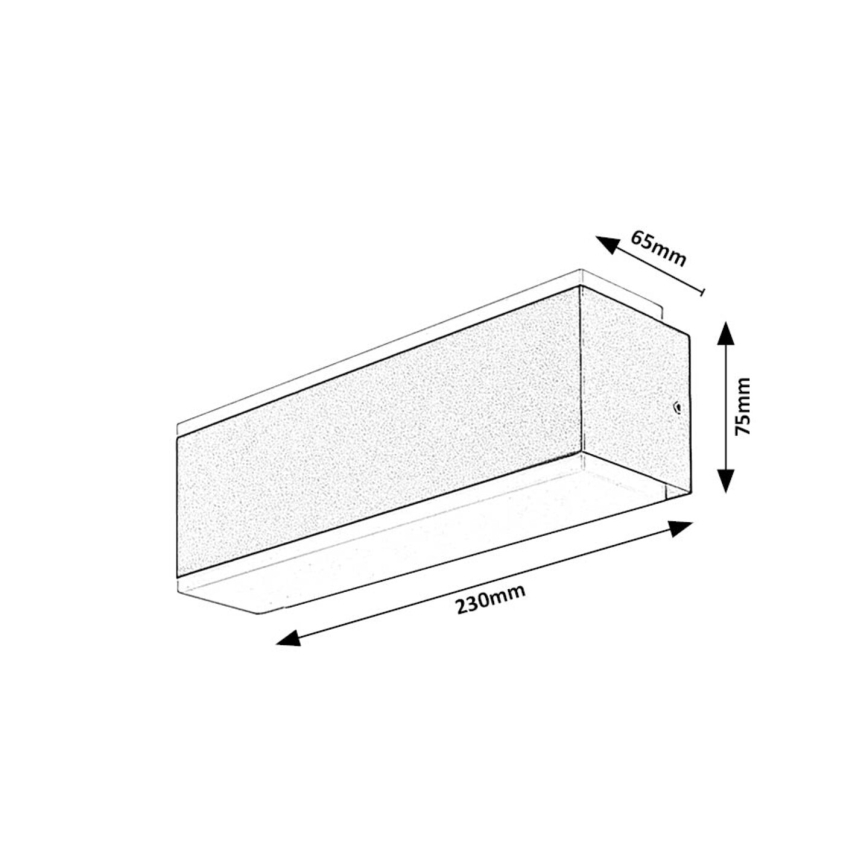 Rabalux - Iluminação de parede exterior LED LED/12W/230V IP54