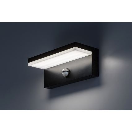 Rabalux - Iluminação de parede LED exterior com sensor LED/9W/230V 2700/4000/6500K IP54 preto