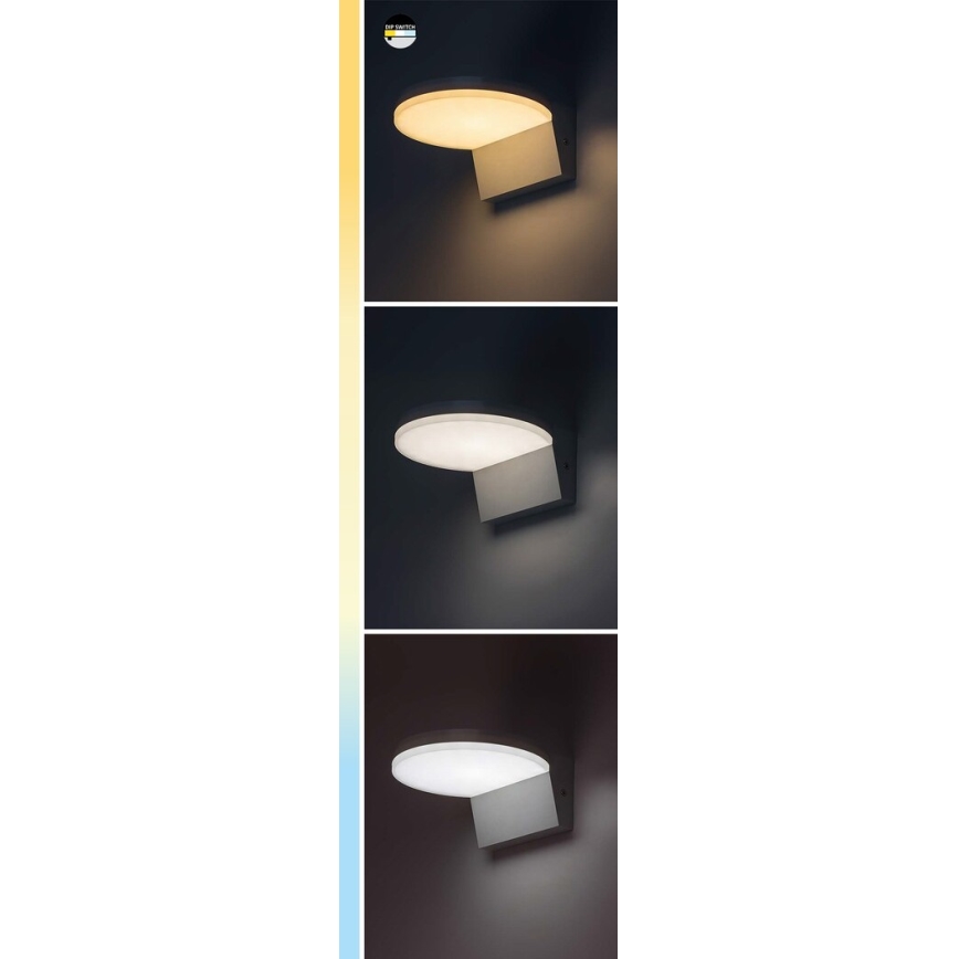 Rabalux - Iluminação de parede exterior LED LED/9W/230V 2700/4000/6500K IP54 branco