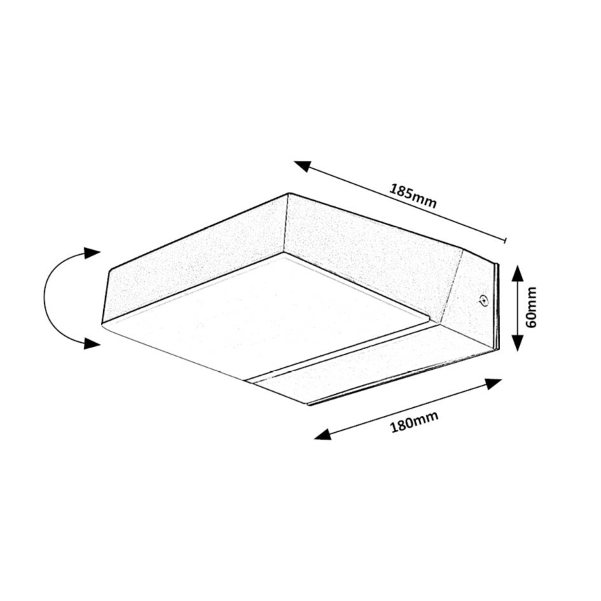 Rabalux - Iluminação de parede exterior LED LED/14W/230V 2700/4000/6500K IP54