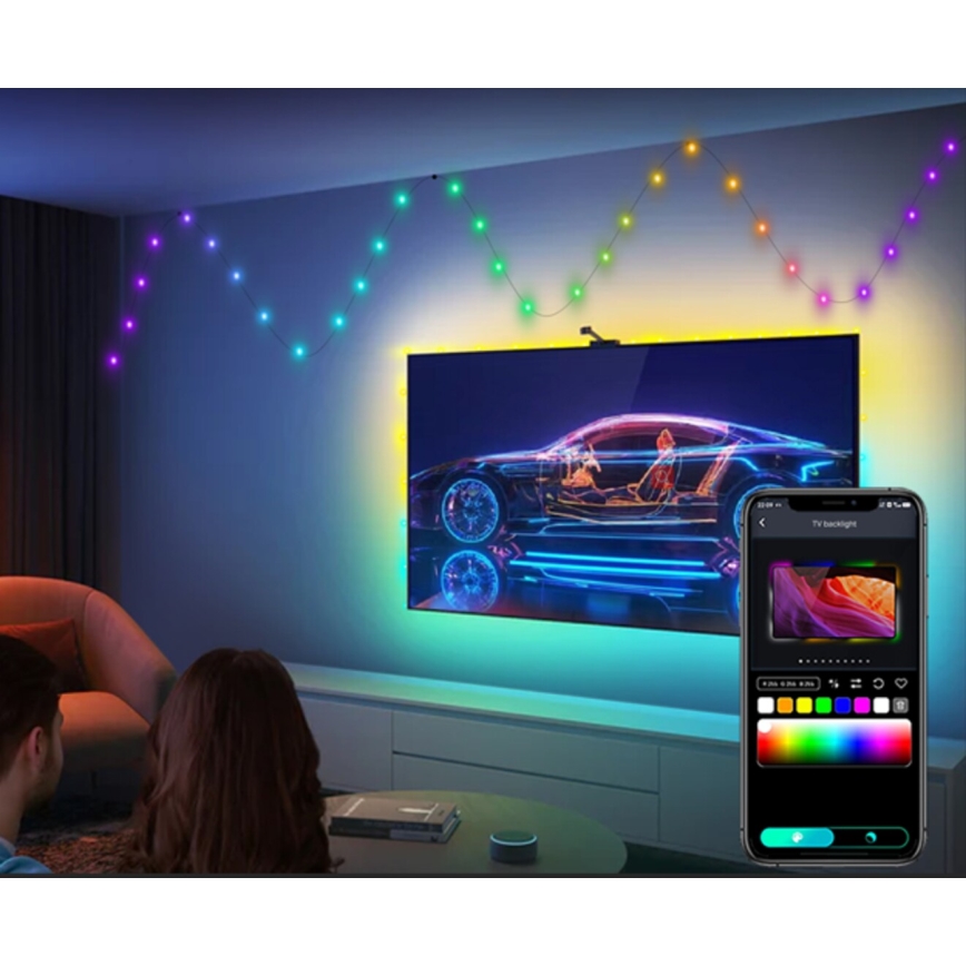 Rabalux - Tira LED RGB LED/3,2W/5V 10m IP44 Wi-Fi + comando