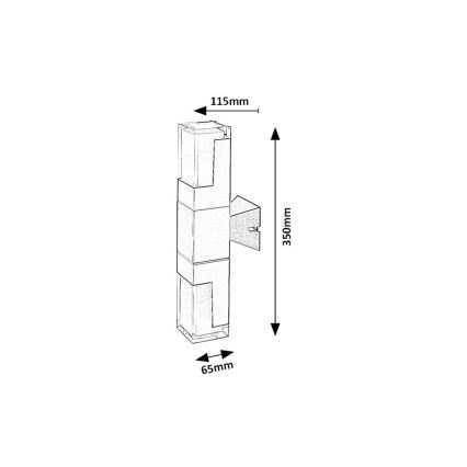 Rabalux - Iluminação de parede exterior LED LED/12W/230V 2700/4000/6000K IP54