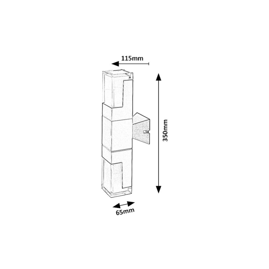 Rabalux - Iluminação de parede exterior LED LED/12W/230V 2700/4000/6000K IP54