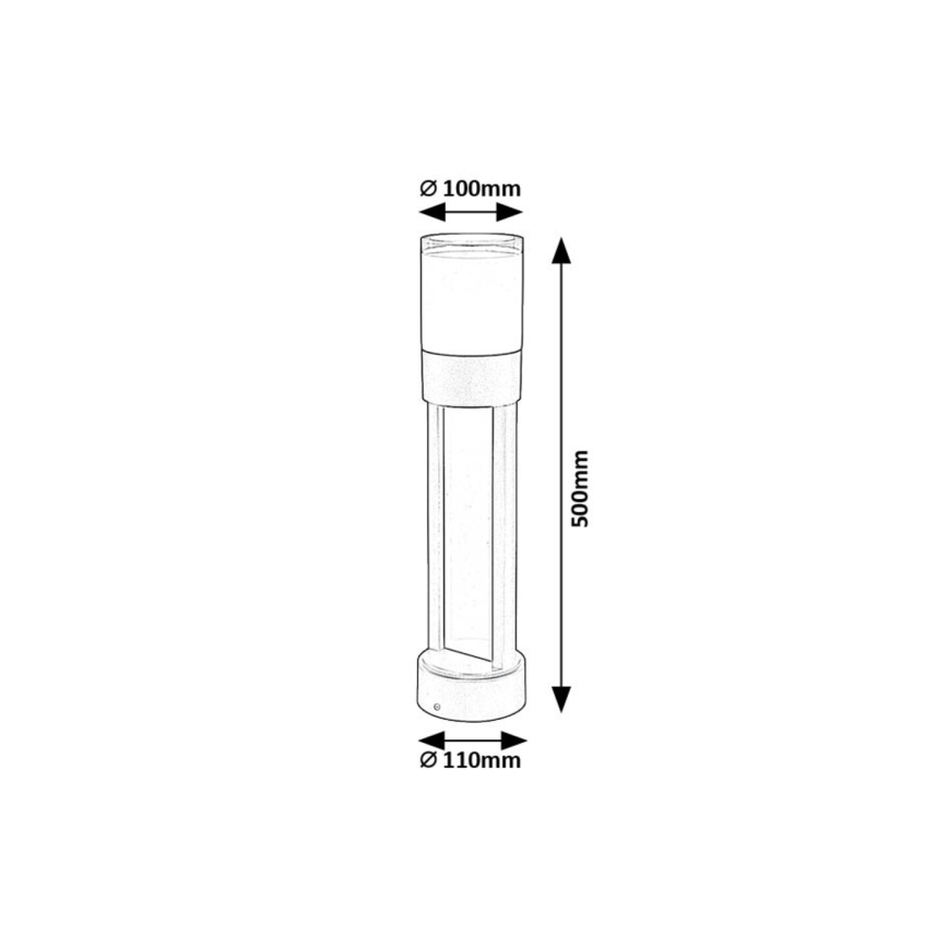 Rabalux - Candeeiro exterior LED LED/12W/230V IP44 50 cm