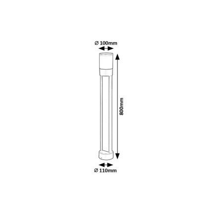 Rabalux - Candeeiro exterior LED LED/12W/230V IP44 80 cm