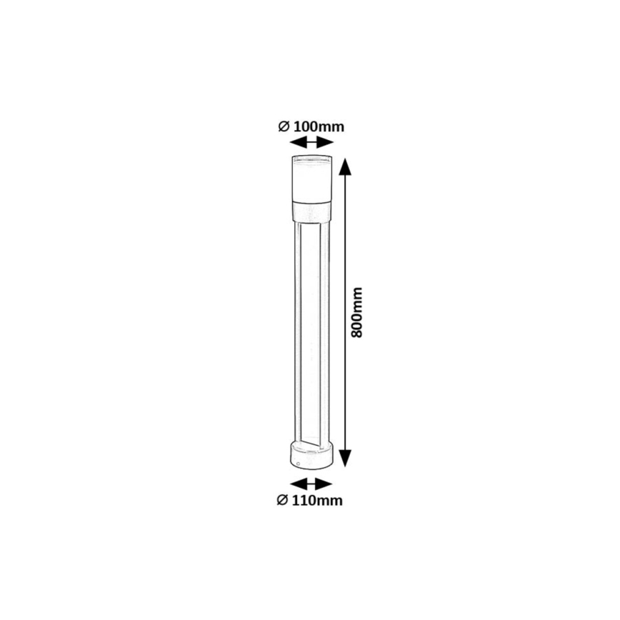 Rabalux - Candeeiro exterior LED LED/12W/230V IP44 80 cm
