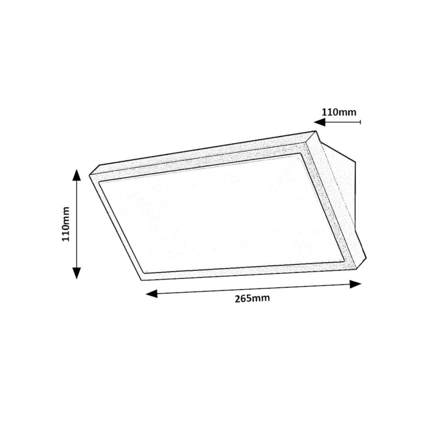 Rabalux - Iluminação de parede exterior LED LED/18W/230V 2700/4000/6500K IP65