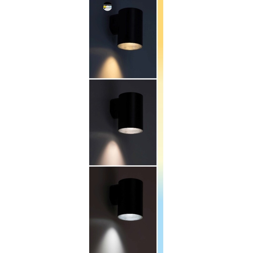 Rabalux - Iluminação de parede exterior LED LED/18W/230V 2700/4000/6500K IP65 preto