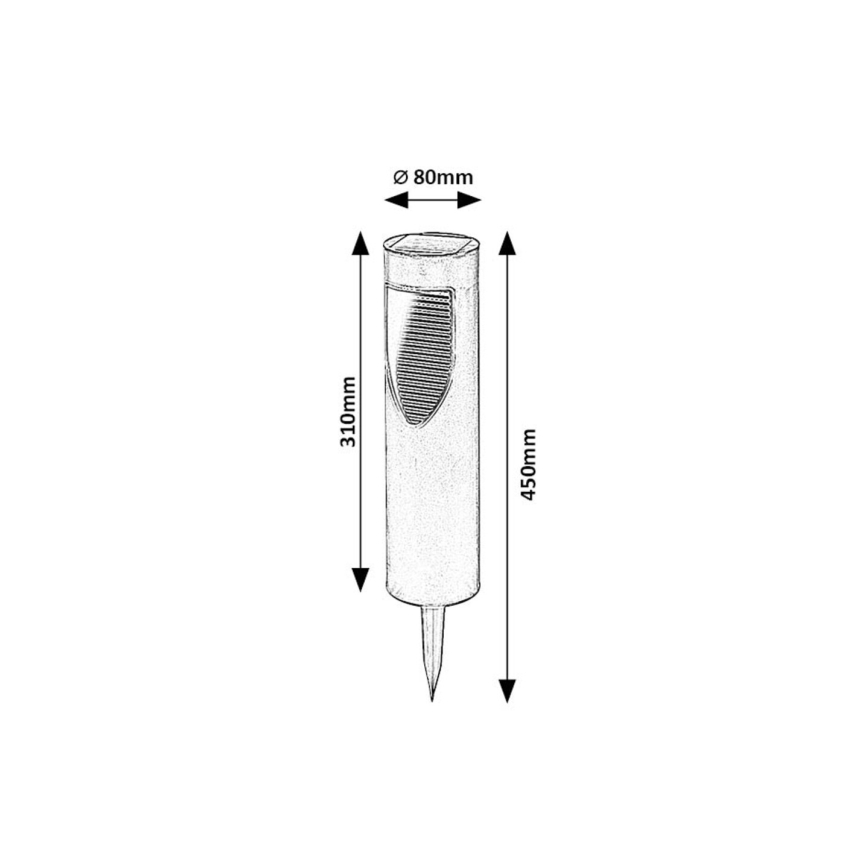 Rabalux - Candeeiro solar LED LED/0,1W/1,2V 600mAh IP44