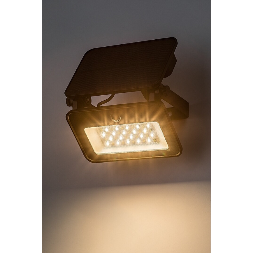Rabalux - Holofote solar LED com sensor LED/6W/3,7V 3000/4000/6500K IP65