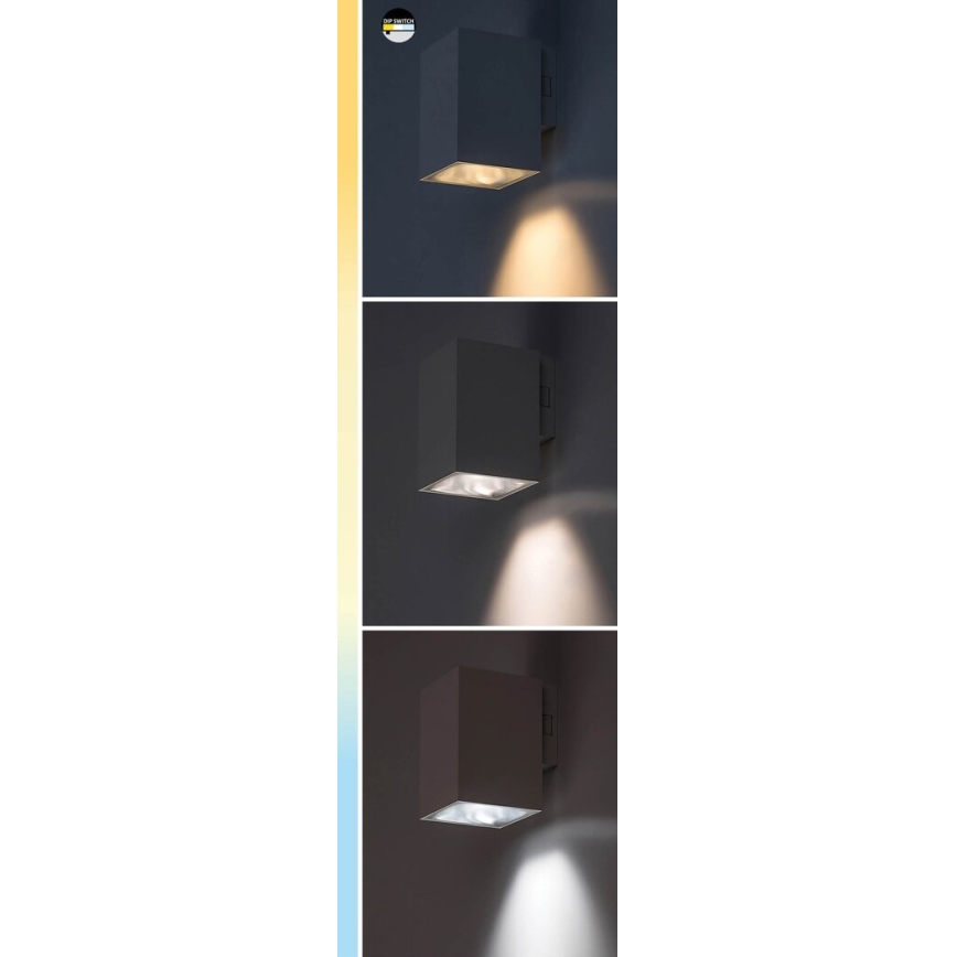 Rabalux - Iluminação de parede exterior LED LED/9W/230V 2700/4000/6500K IP65 branco
