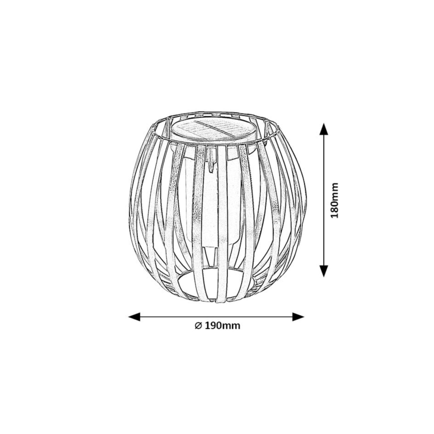 Rabalux - Iluminação solar LED LED/1W/1,2V 300mAh IP44