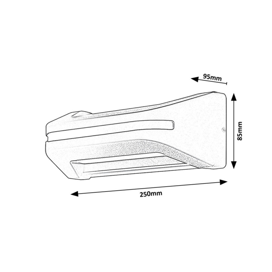 Rabalux - Iluminação de parede exterior LED LED/20W/230V IP54