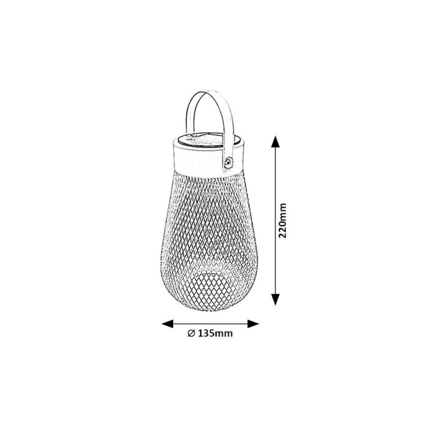 Rabalux - Iluminação solar LED LED/0,16W/1,2V 400mAh IP44
